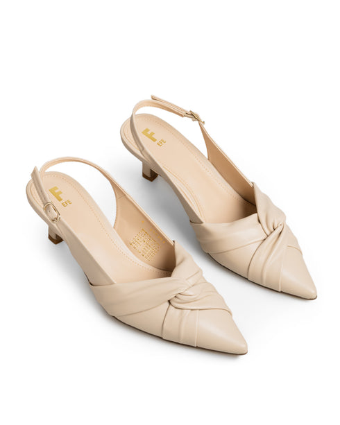 Zapatilla Nude Slingback Kitten Heel 255202